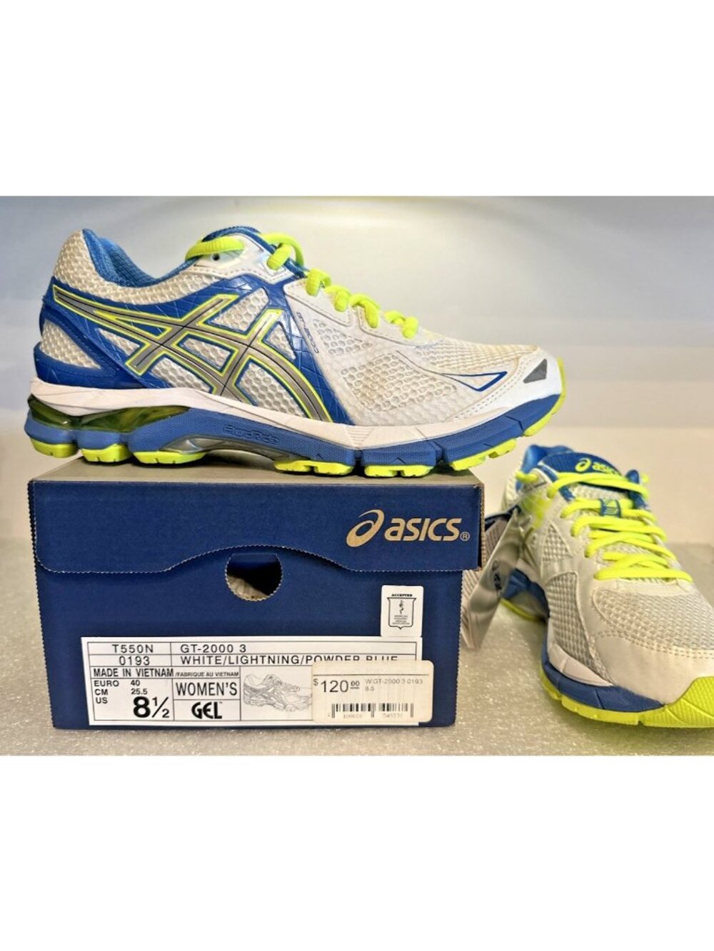 Asics GT-2000 3 Shoes Womens 8.5 Athletic Running Sneakers T550N Blue NEW IN BOX